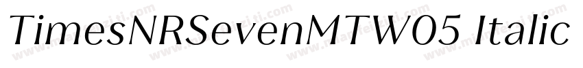 TimesNRSevenMTW05 Italic Regular字体转换